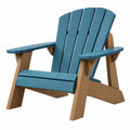 Adirondack Gartenstuhl 83 x 78 x 98 cm aus Holz Blau Naturholz mit Armlehnen