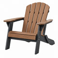 Adirondackstuhl 90 x 77 x 100 cm aus Holz Braun Schwarz verstellbar für Garten und Terrasse