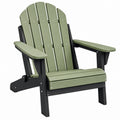 Adirondack-Gartenstuhl 83 x 80 x 96 cm Kunststoff Grün-Schwarz mit breiten Armlehnen